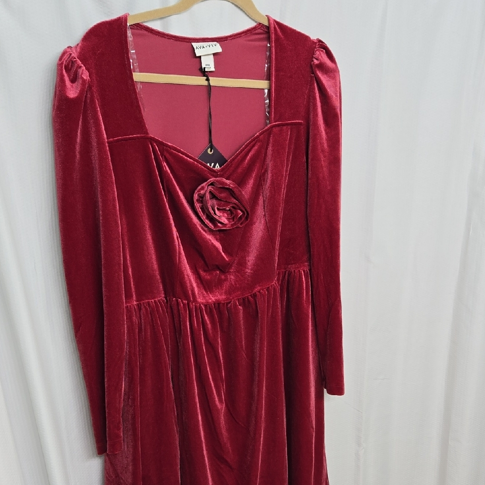 SALE! Ava & Viv Red Dress with Long Sleeves